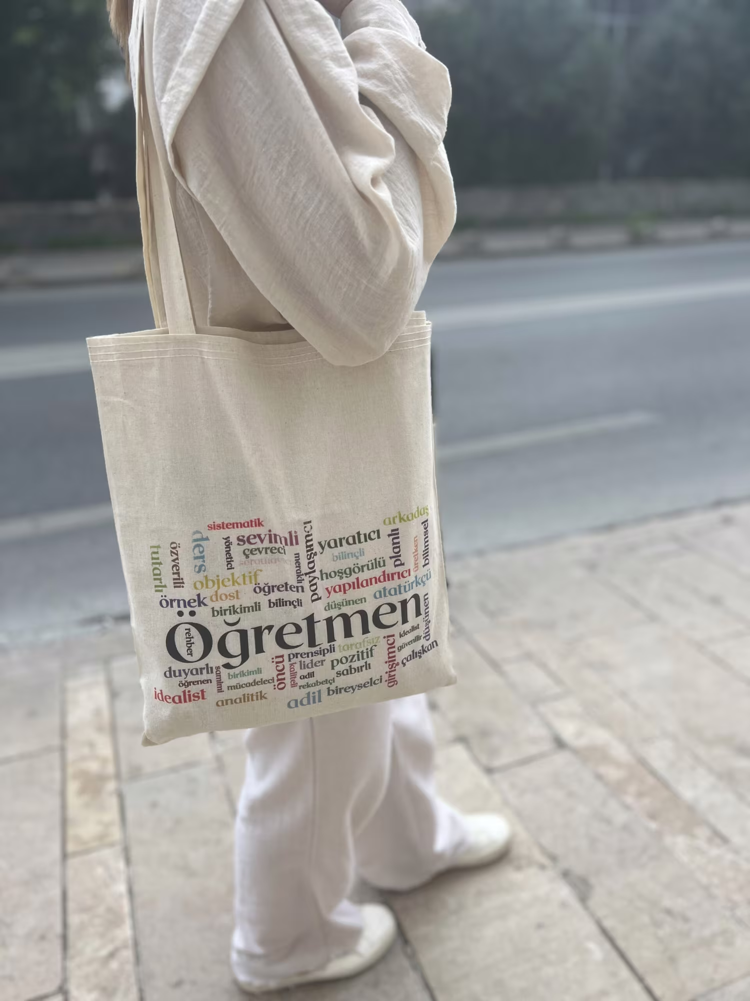 Öğretmenler Günü Bez Çanta - Öğretmen Kelime Bulutu 2