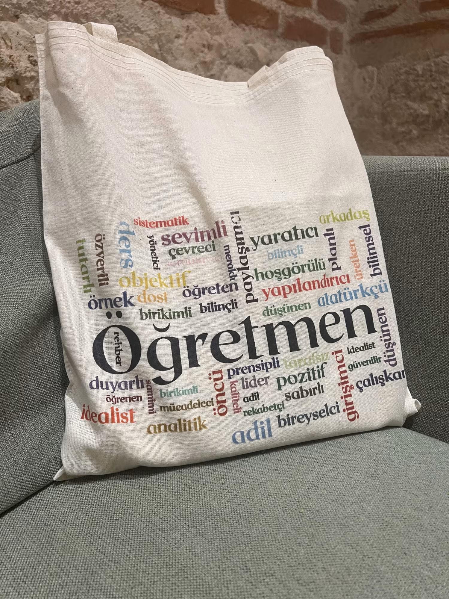 Öğretmenler Günü Bez Çanta - Öğretmen Kelime Bulutu 3
